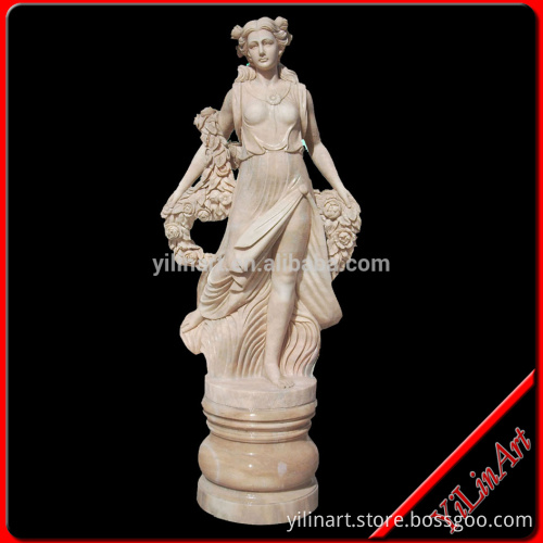 Decorative Stone Marble Lady Statue For Sale